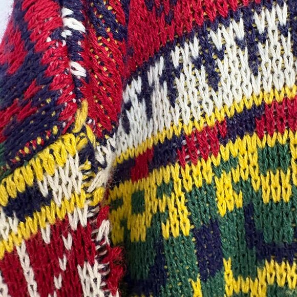 Vintage 80s/90s Kids Fair Isle Knit Sweater – Made in Canada – Size M - Picture 7 of 7